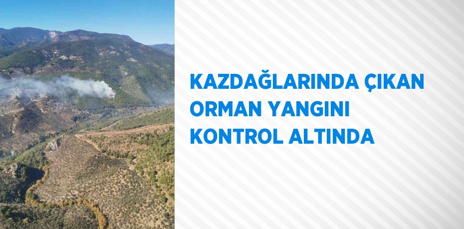 KAZDAĞLARINDA ÇIKAN ORMAN YANGINI KONTROL ALTINDA