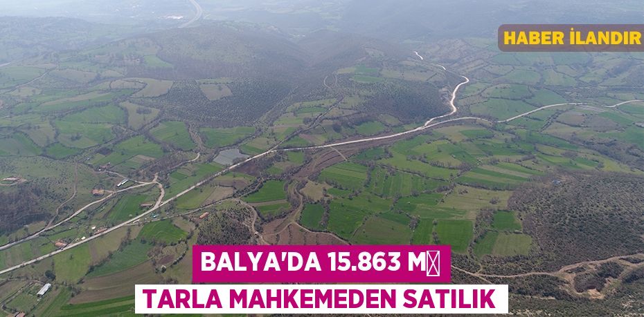 Balya'da 15.863 m² tarla mahkemeden satılık