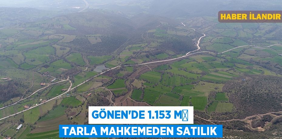 Gönen'de 1.153 m² tarla mahkemeden satılık