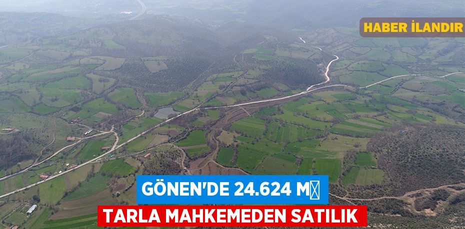 Gönen'de 24.624 m² tarla mahkemeden satılık