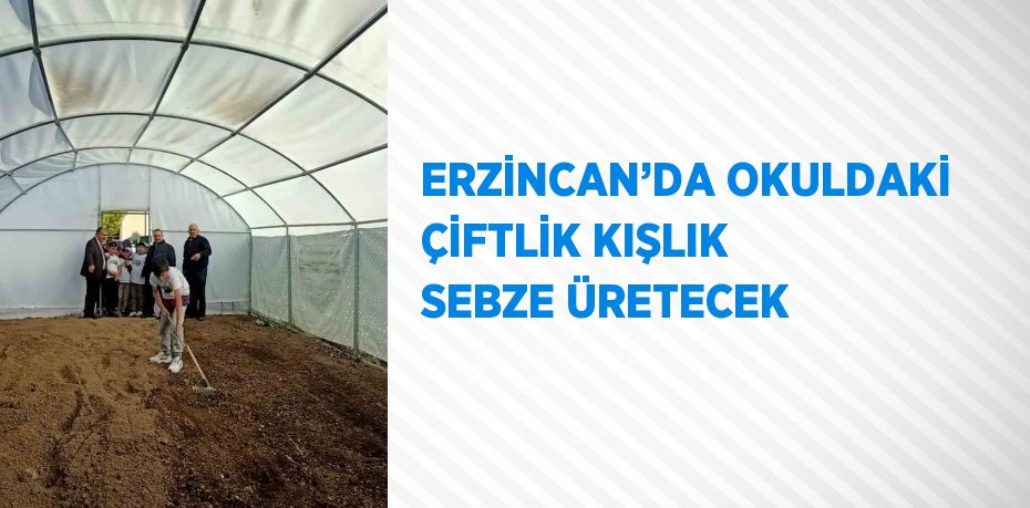 ERZİNCAN’DA OKULDAKİ ÇİFTLİK KIŞLIK SEBZE ÜRETECEK