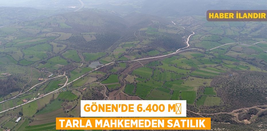 Gönen'de 6.400 m² tarla mahkemeden satılık