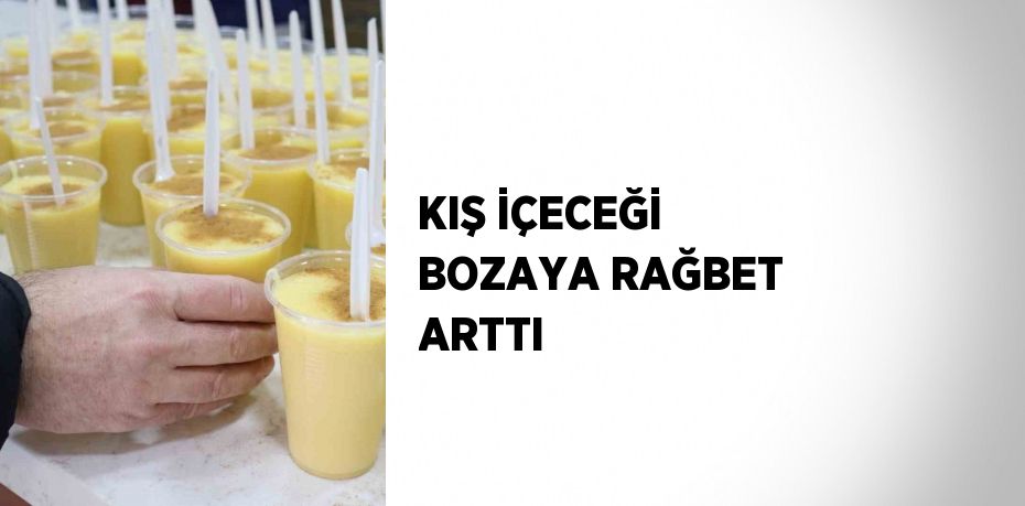 KIŞ İÇECEĞİ BOZAYA RAĞBET ARTTI