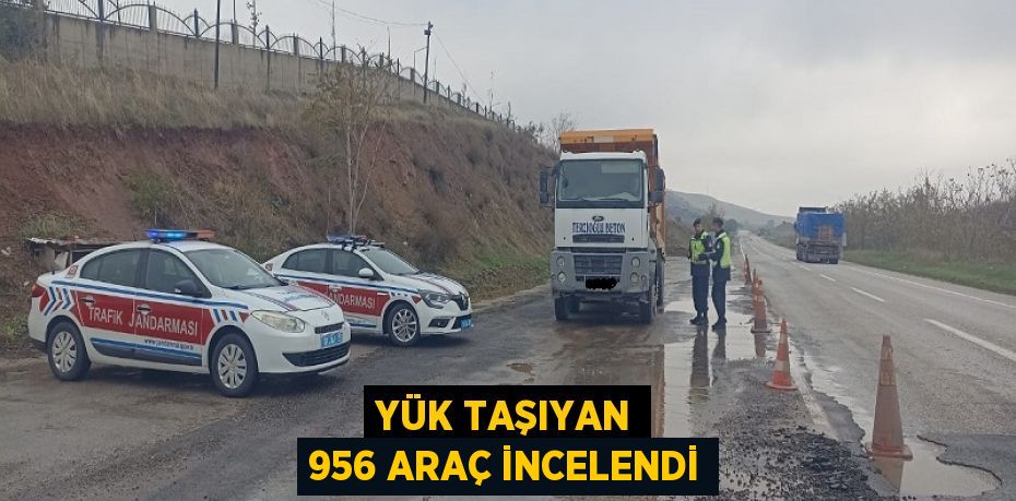 YÜK TAŞIYAN 956 ARAÇ İNCELENDİ