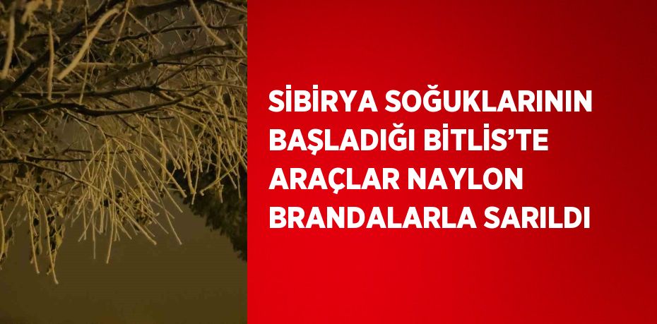 SİBİRYA SOĞUKLARININ BAŞLADIĞI BİTLİS’TE ARAÇLAR NAYLON BRANDALARLA SARILDI