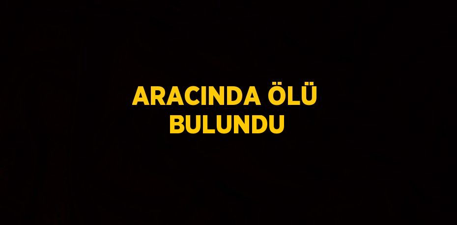 ARACINDA ÖLÜ BULUNDU