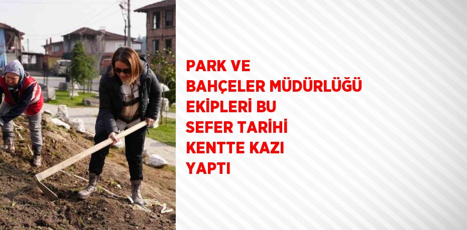 PARK VE BAHÇELER MÜDÜRLÜĞÜ EKİPLERİ BU SEFER TARİHİ KENTTE KAZI YAPTI