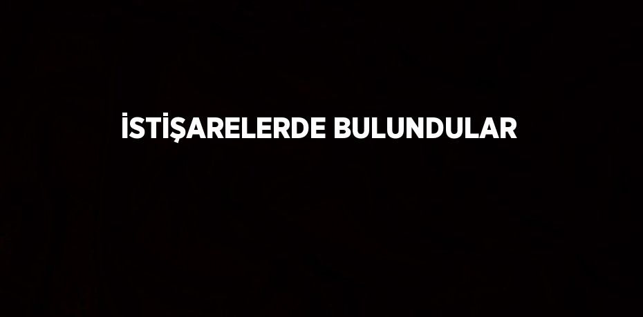 İSTİŞARELERDE BULUNDULAR