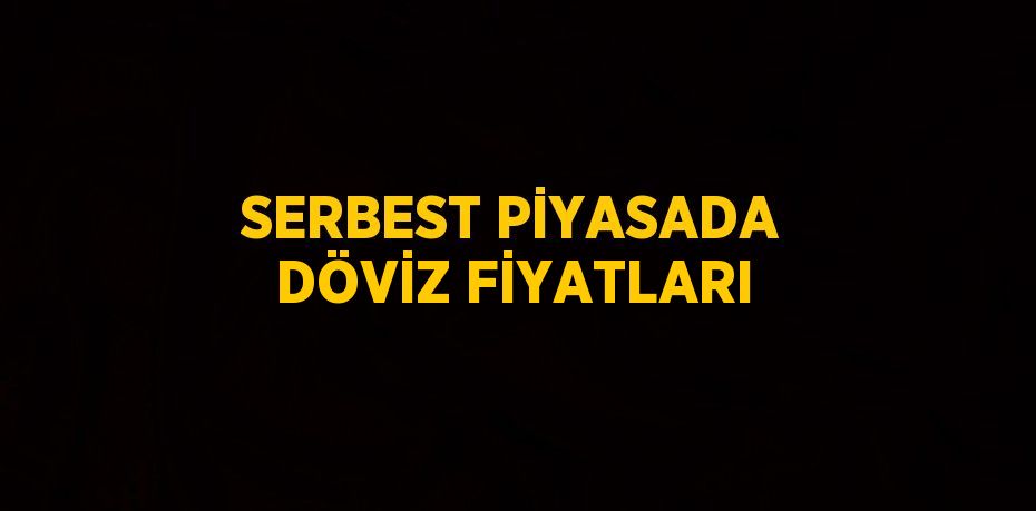 SERBEST PİYASADA DÖVİZ FİYATLARI