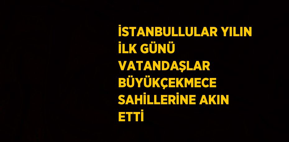 İSTANBULLULAR YILIN İLK GÜNÜ VATANDAŞLAR BÜYÜKÇEKMECE SAHİLLERİNE AKIN ETTİ