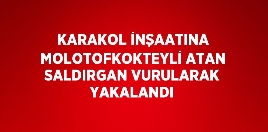 KARAKOL İNŞAATINA MOLOTOFKOKTEYLİ ATAN SALDIRGAN VURULARAK YAKALANDI