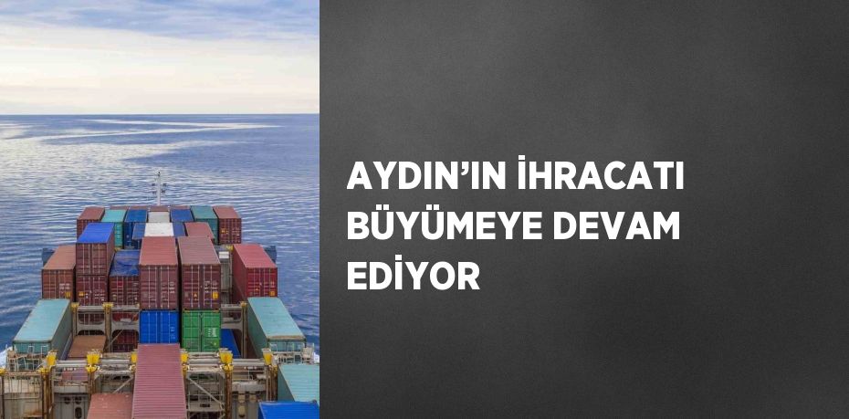 AYDIN’IN İHRACATI BÜYÜMEYE DEVAM EDİYOR