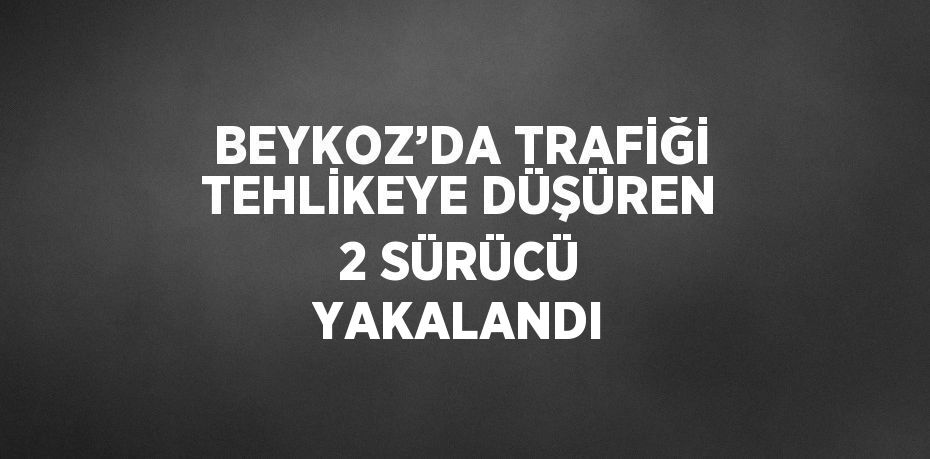 BEYKOZ’DA TRAFİĞİ TEHLİKEYE DÜŞÜREN 2 SÜRÜCÜ YAKALANDI