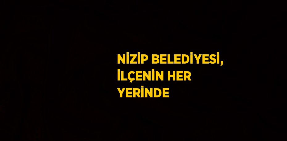 NİZİP BELEDİYESİ, İLÇENİN HER YERİNDE