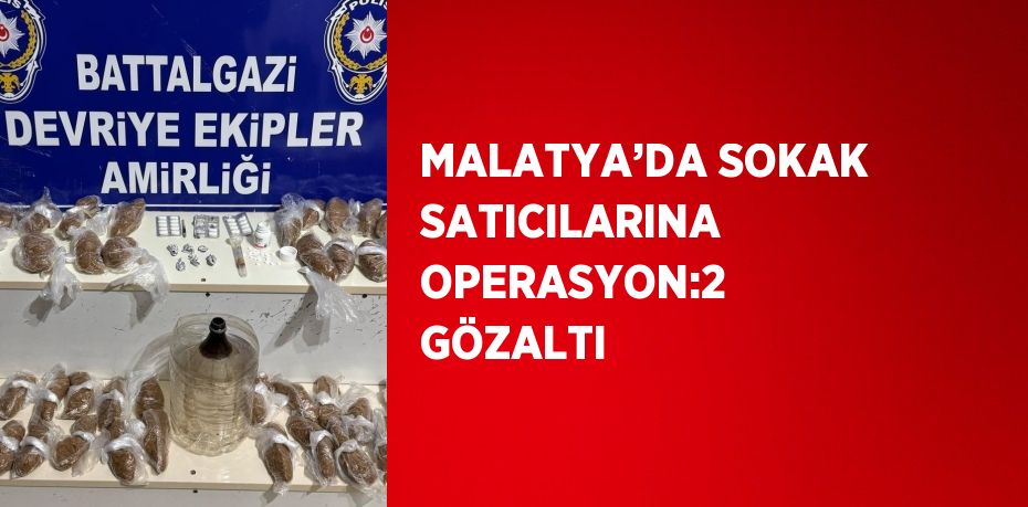 MALATYA’DA SOKAK SATICILARINA OPERASYON:2 GÖZALTI