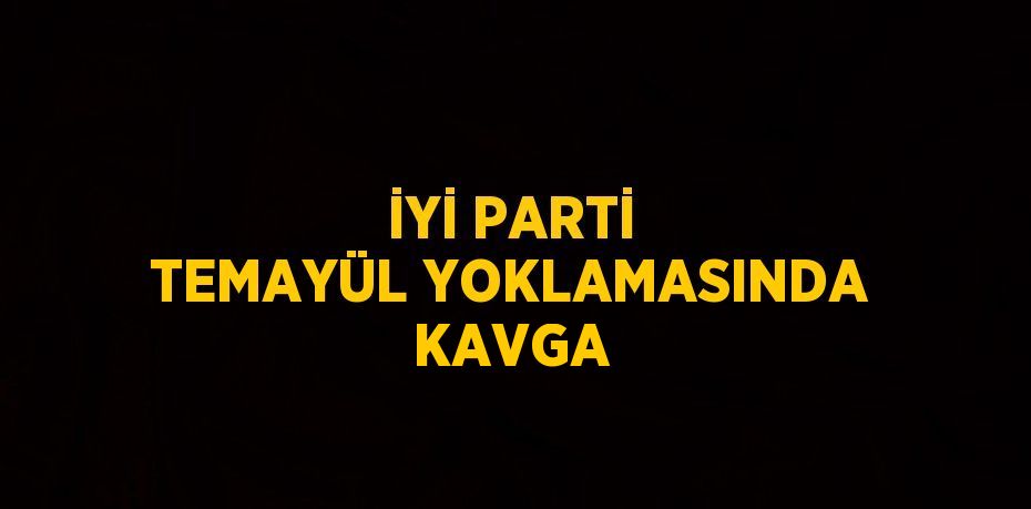 İYİ PARTİ TEMAYÜL YOKLAMASINDA KAVGA
