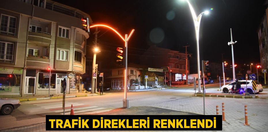 TRAFİK DİREKLERİ RENKLENDİ