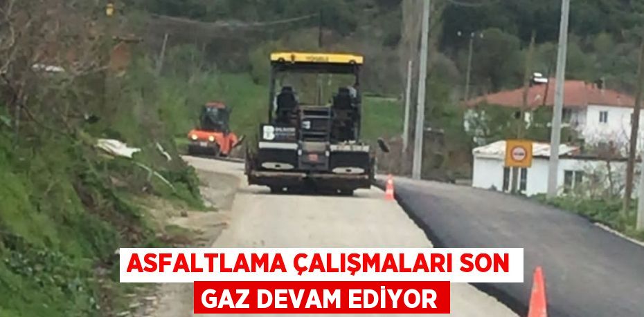 ASFALTLAMA ÇALIŞMALARI SON GAZ DEVAM EDİYOR