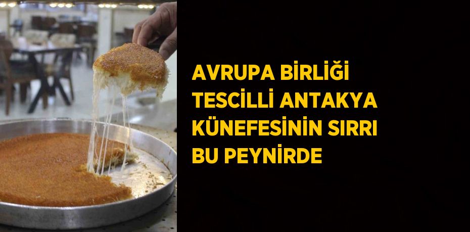 AVRUPA BİRLİĞİ TESCİLLİ ANTAKYA KÜNEFESİNİN SIRRI BU PEYNİRDE