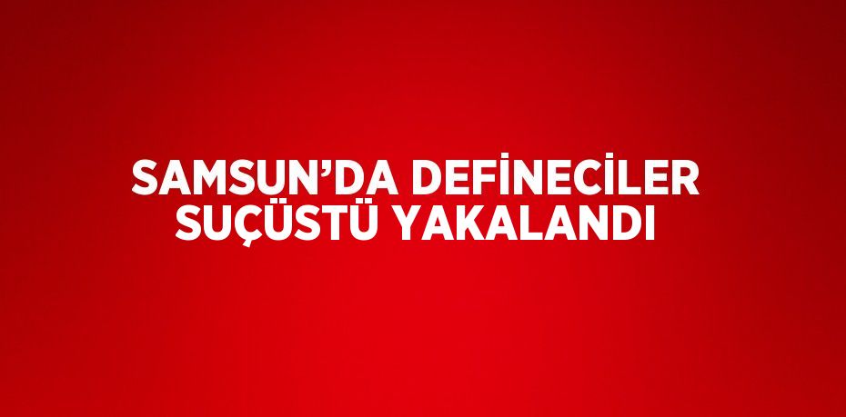 SAMSUN’DA DEFİNECİLER SUÇÜSTÜ YAKALANDI