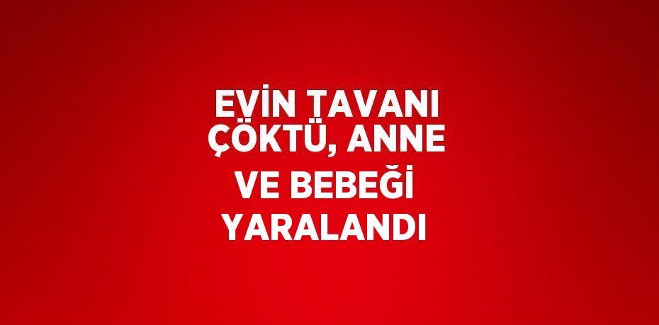 EVİN TAVANI ÇÖKTÜ, ANNE VE BEBEĞİ YARALANDI