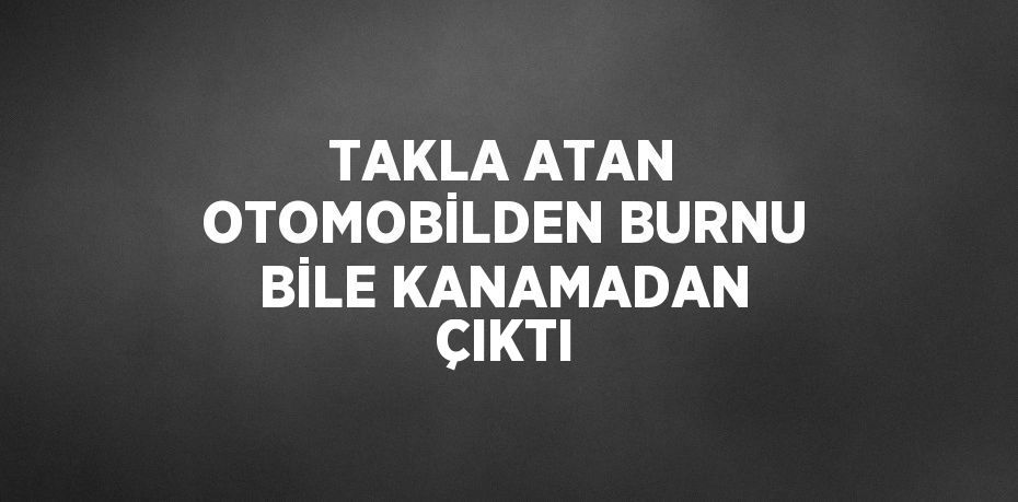 TAKLA ATAN OTOMOBİLDEN BURNU BİLE KANAMADAN ÇIKTI