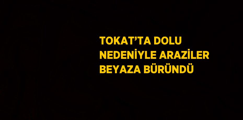 TOKAT’TA DOLU NEDENİYLE ARAZİLER BEYAZA BÜRÜNDÜ