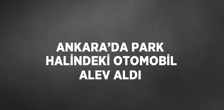 ANKARA’DA PARK HALİNDEKİ OTOMOBİL ALEV ALDI