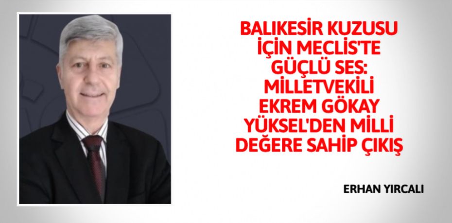BALIKESİR KUZUSU İÇİN MECLİS'TE GÜÇLÜ SES: MİLLETVEKİLİ EKREM GÖKAY YÜKSEL'DEN MİLLİ DEĞERE SAHİP ÇIKIŞ