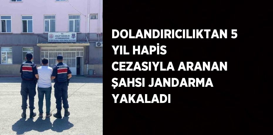 DOLANDIRICILIKTAN 5 YIL HAPİS CEZASIYLA ARANAN ŞAHSI JANDARMA YAKALADI