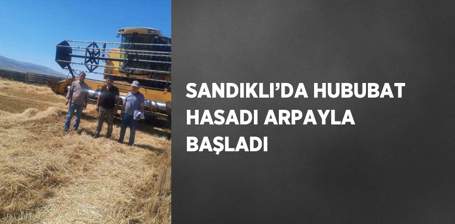 SANDIKLI’DA HUBUBAT HASADI ARPAYLA BAŞLADI