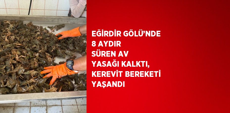 EĞİRDİR GÖLÜ’NDE 8 AYDIR SÜREN AV YASAĞI KALKTI, KEREVİT BEREKETİ YAŞANDI