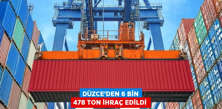 DÜZCE’DEN 6 BİN 478 TON İHRAÇ EDİLDİ