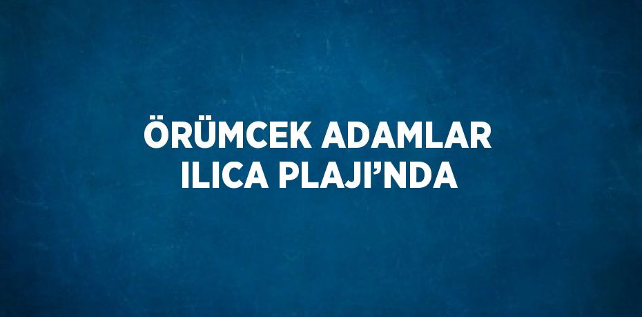 ÖRÜMCEK ADAMLAR ILICA PLAJI’NDA