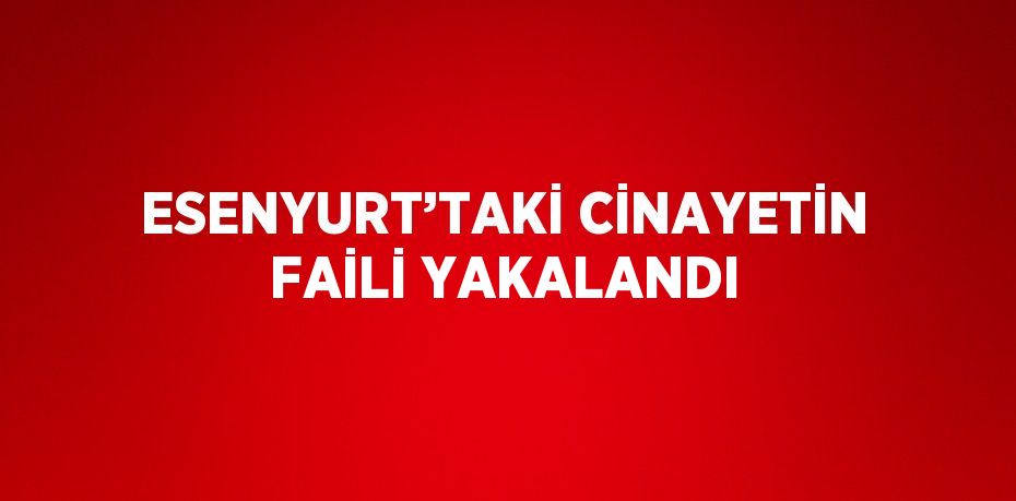 ESENYURT’TAKİ CİNAYETİN FAİLİ YAKALANDI