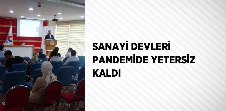 SANAYİ DEVLERİ PANDEMİDE YETERSİZ KALDI