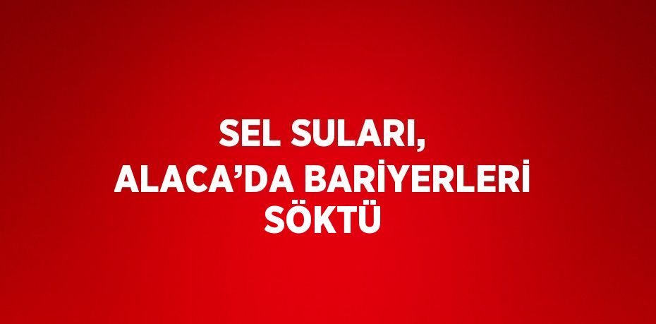 SEL SULARI, ALACA’DA BARİYERLERİ SÖKTÜ