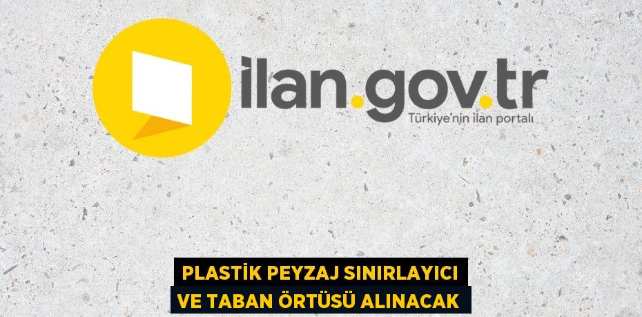 Plastik peyzaj sınırlayıcı ve taban örtüsü alınacak