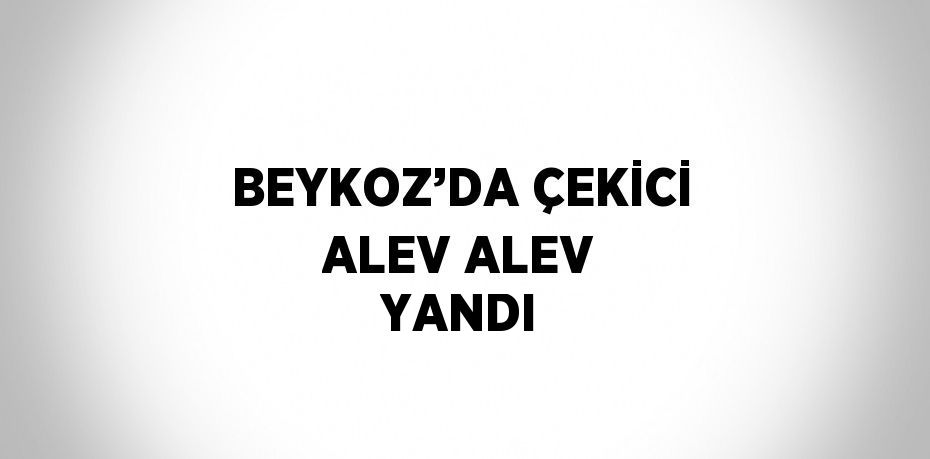 BEYKOZ’DA ÇEKİCİ ALEV ALEV YANDI