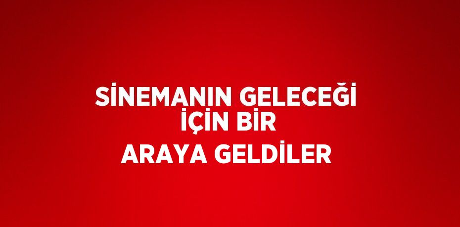 SİNEMANIN GELECEĞİ İÇİN BİR ARAYA GELDİLER