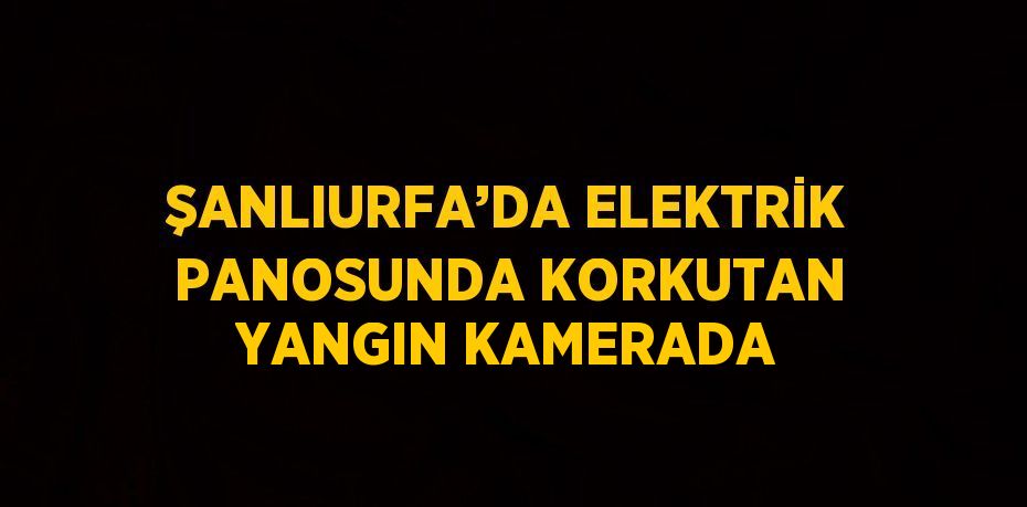 ŞANLIURFA’DA ELEKTRİK PANOSUNDA KORKUTAN YANGIN KAMERADA