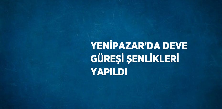 YENİPAZAR’DA DEVE GÜREŞİ ŞENLİKLERİ YAPILDI