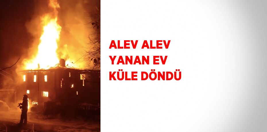 ALEV ALEV YANAN EV KÜLE DÖNDÜ