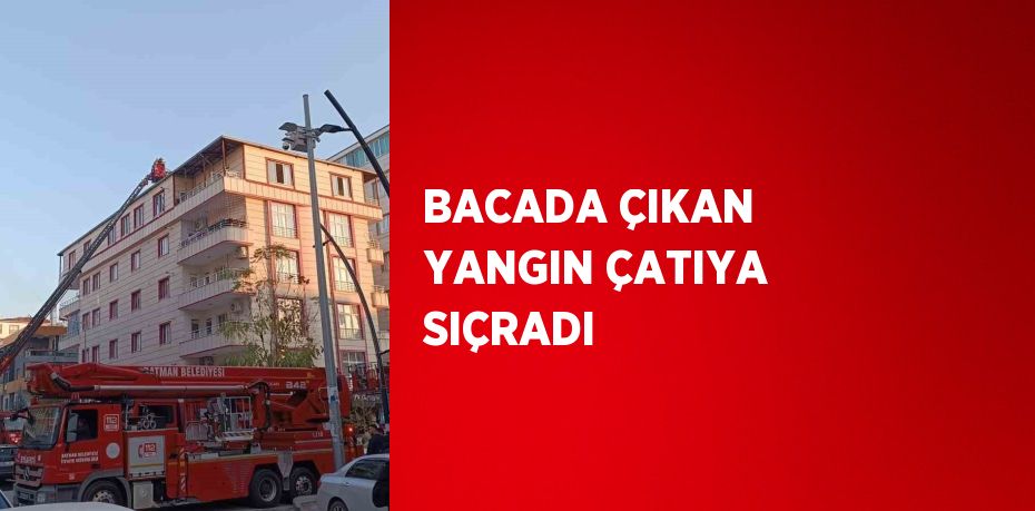 BACADA ÇIKAN YANGIN ÇATIYA SIÇRADI