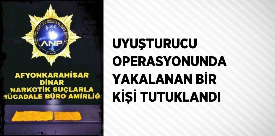 UYUŞTURUCU OPERASYONUNDA YAKALANAN BİR KİŞİ TUTUKLANDI