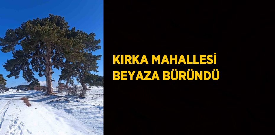 KIRKA MAHALLESİ BEYAZA BÜRÜNDÜ