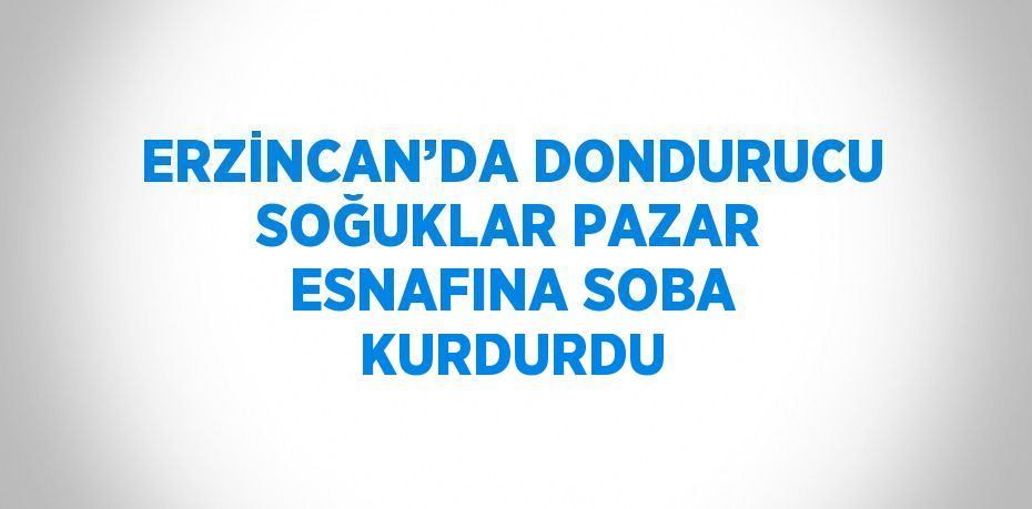 ERZİNCAN’DA DONDURUCU SOĞUKLAR PAZAR ESNAFINA SOBA KURDURDU