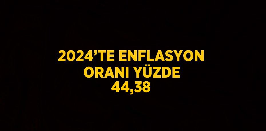 2024’TE ENFLASYON ORANI YÜZDE 44,38