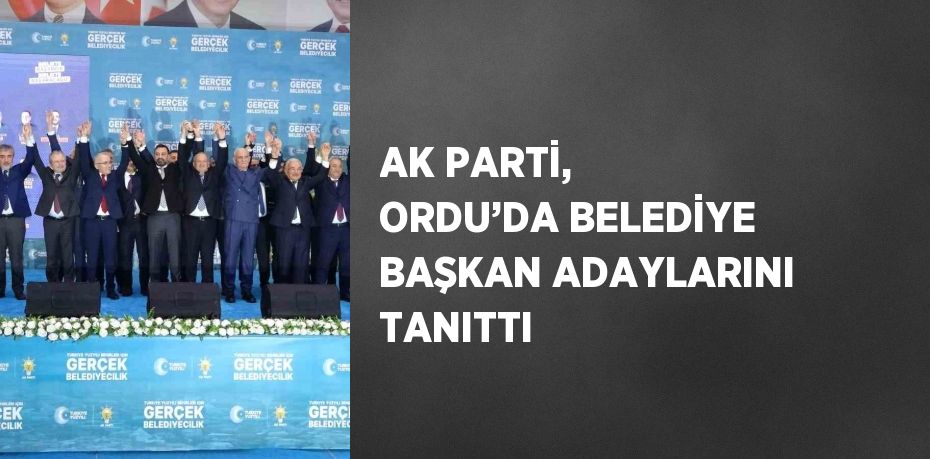 AK PARTİ, ORDU’DA BELEDİYE BAŞKAN ADAYLARINI TANITTI