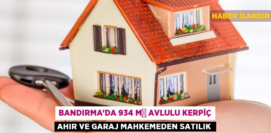 Bandırma'da 934 m² avlulu kerpiç ahır ve garaj mahkemeden satılık